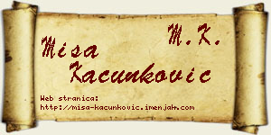 Miša Kačunković vizit kartica